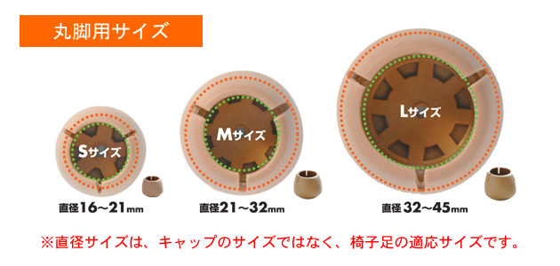 丸脚用サイズ