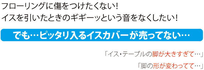 フローリングを傷つけたくない！