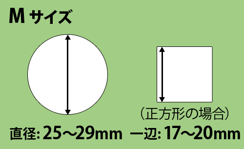 クリア脚キャップ　Mサイズ／直径25〜29mm、角脚一辺17〜20mm